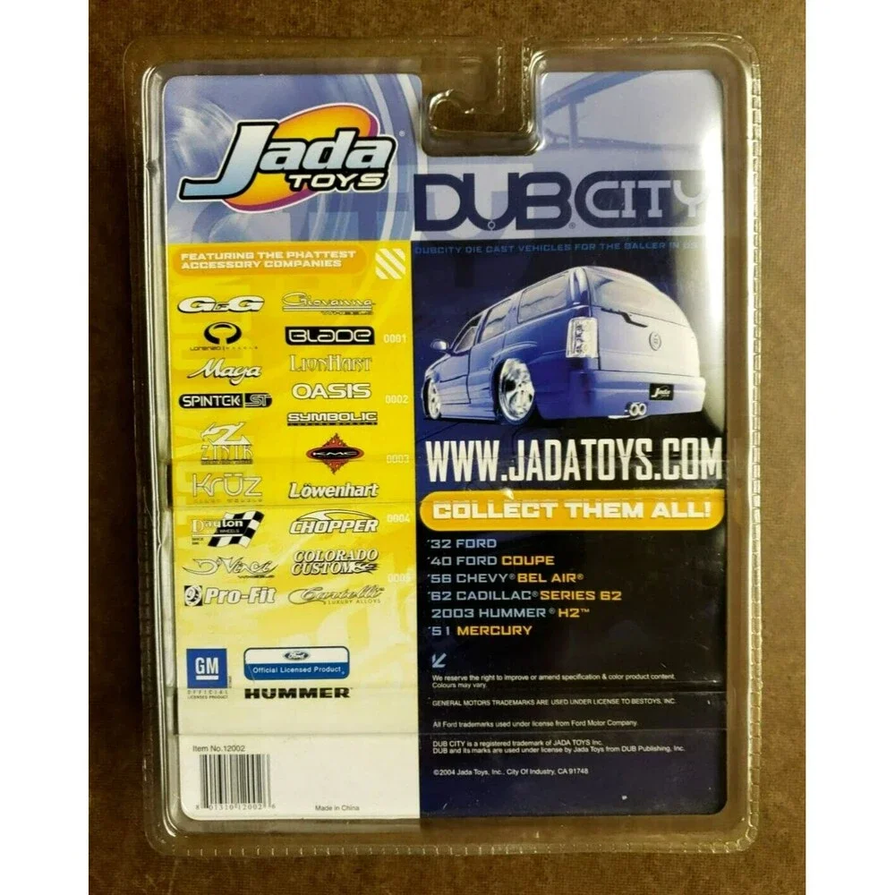 2004 JADA TOYS '40 FORD COUPE DUB CITY Series Yellow & Gray Collector #080 1:64